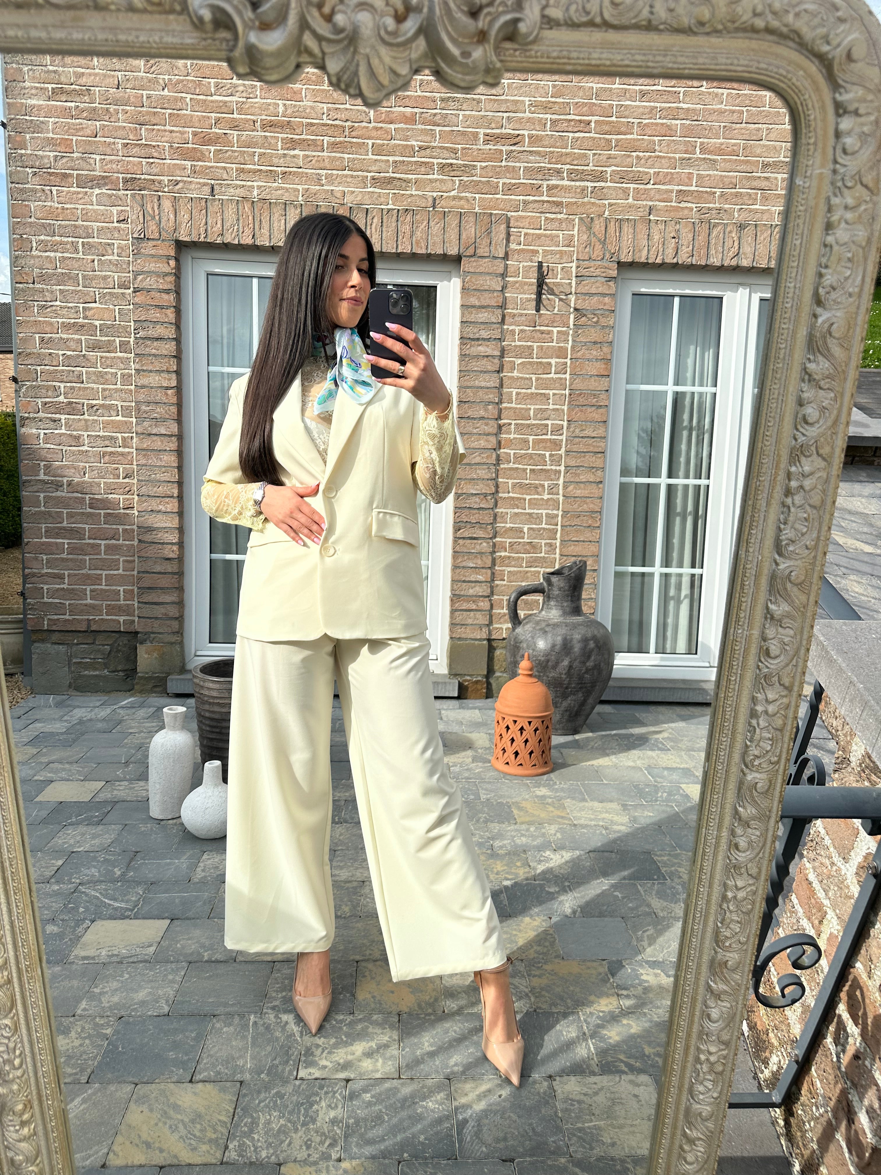 Blazer sans manche jaune beurre