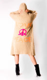 Gilet en grosse maille PEACE AND LOVE