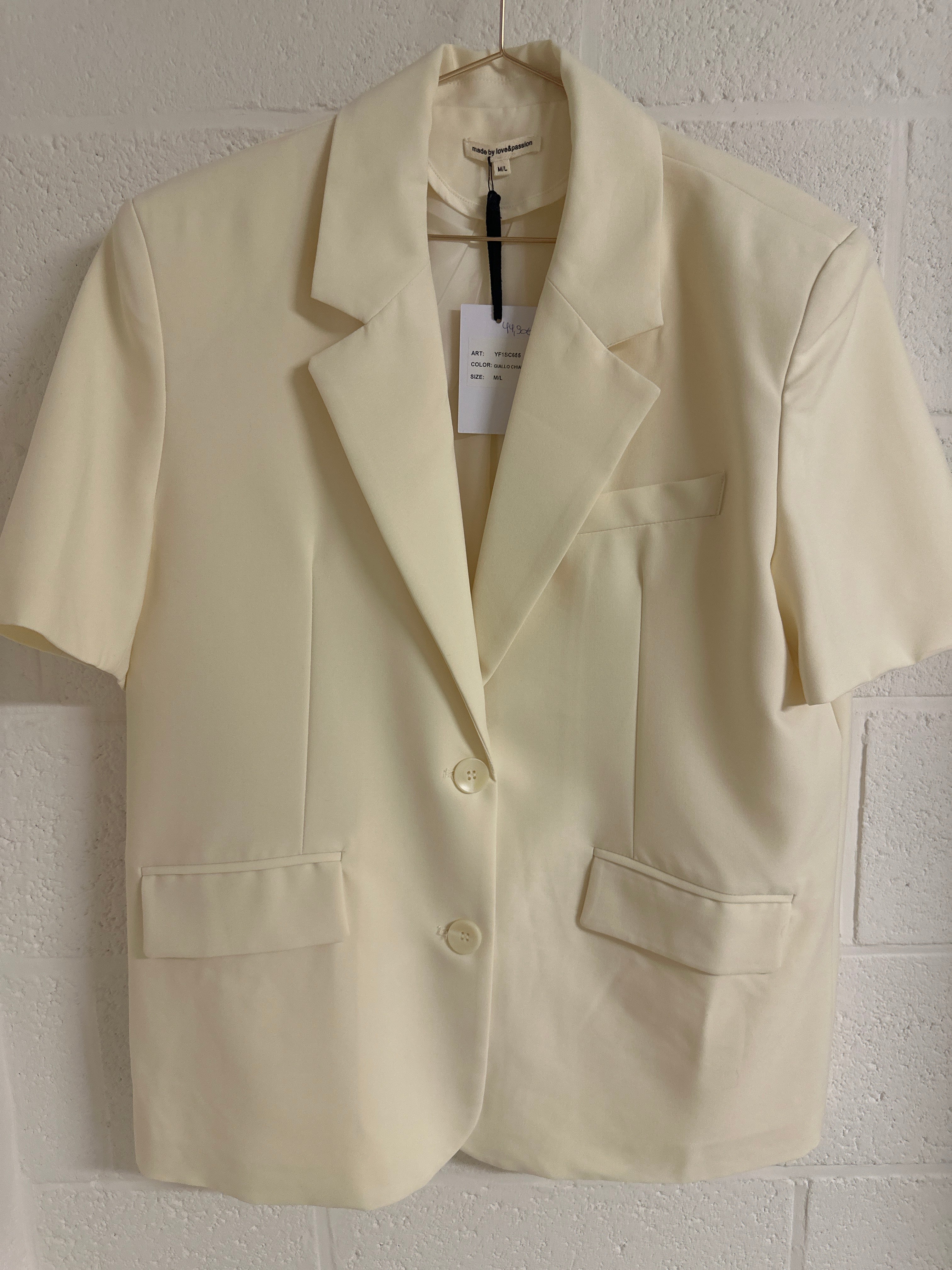 Blazer sans manche jaune beurre