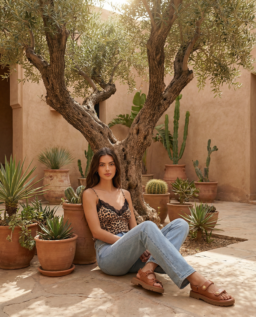 Sandale Tweedy beige