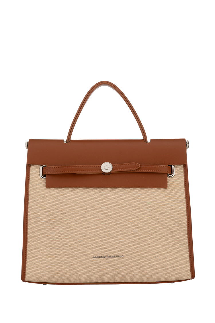 Sac élégant bi-matière Alessia Massimo