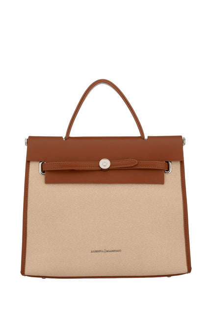 Sac élégant bi-matière Alessia Massimo