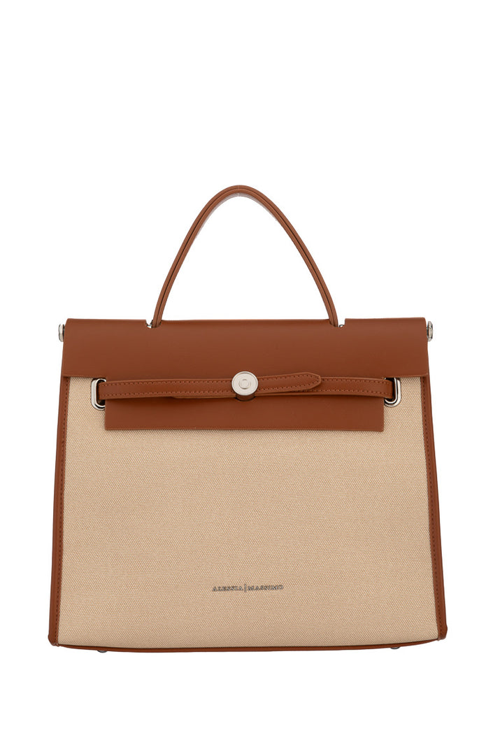 Sac élégant bi-matière Alessia Massimo