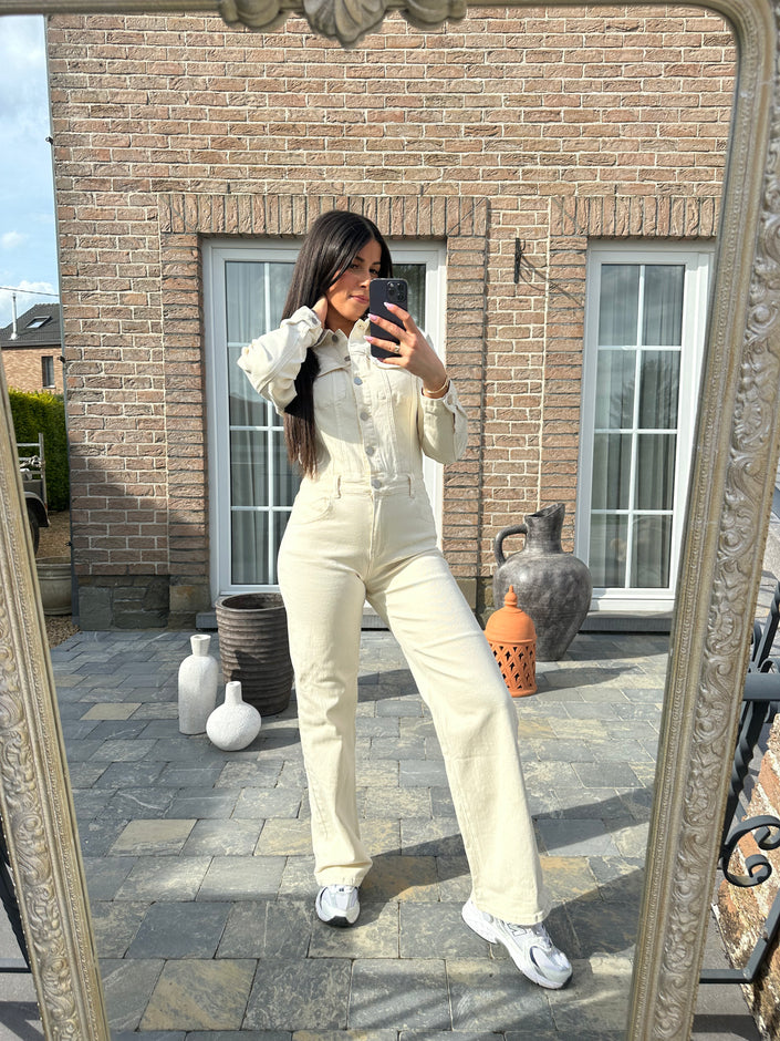Combinaison denim beige