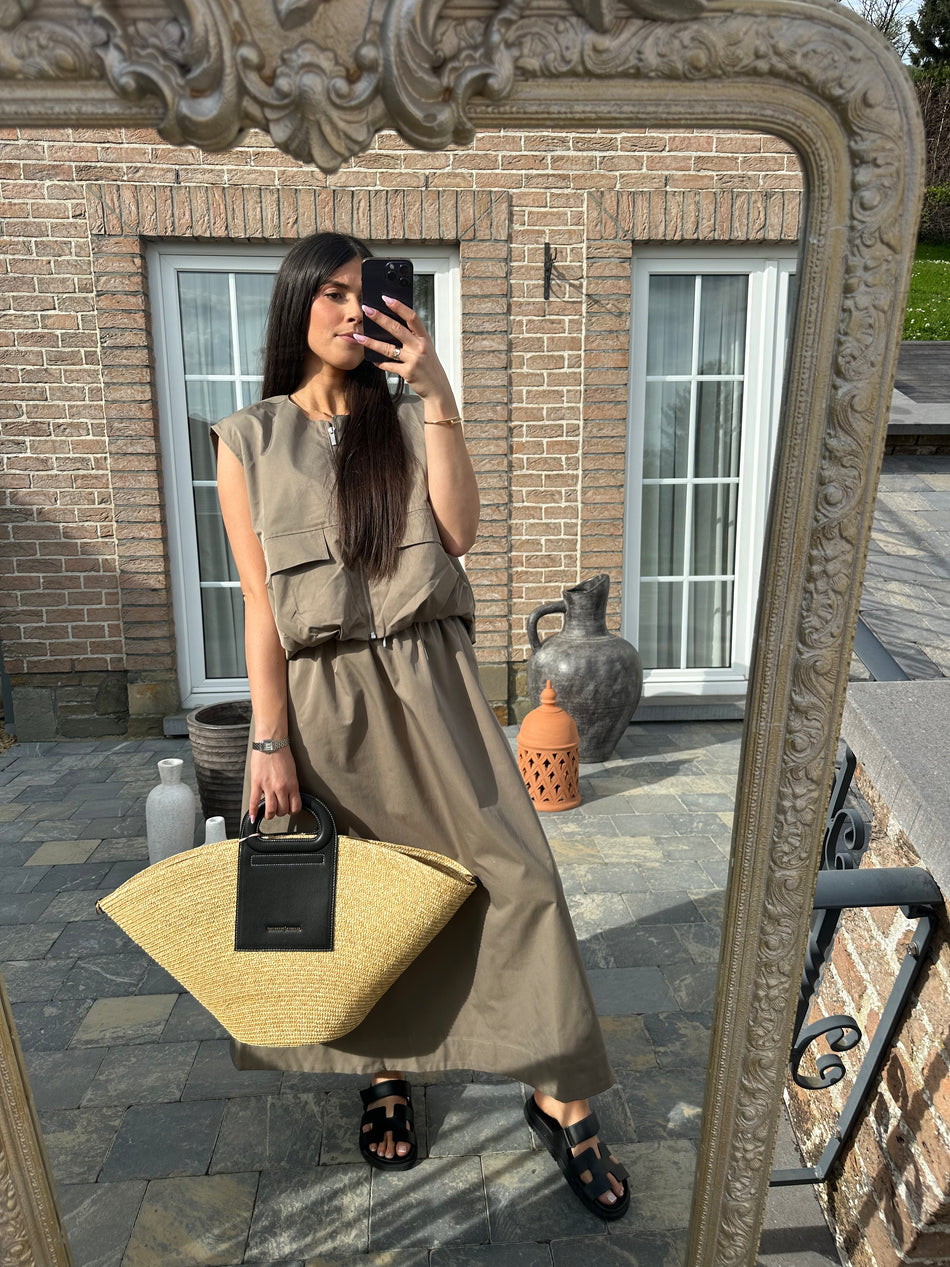 Ensemble jupe longue & bomber