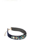 Ras de coup strass bleu marine