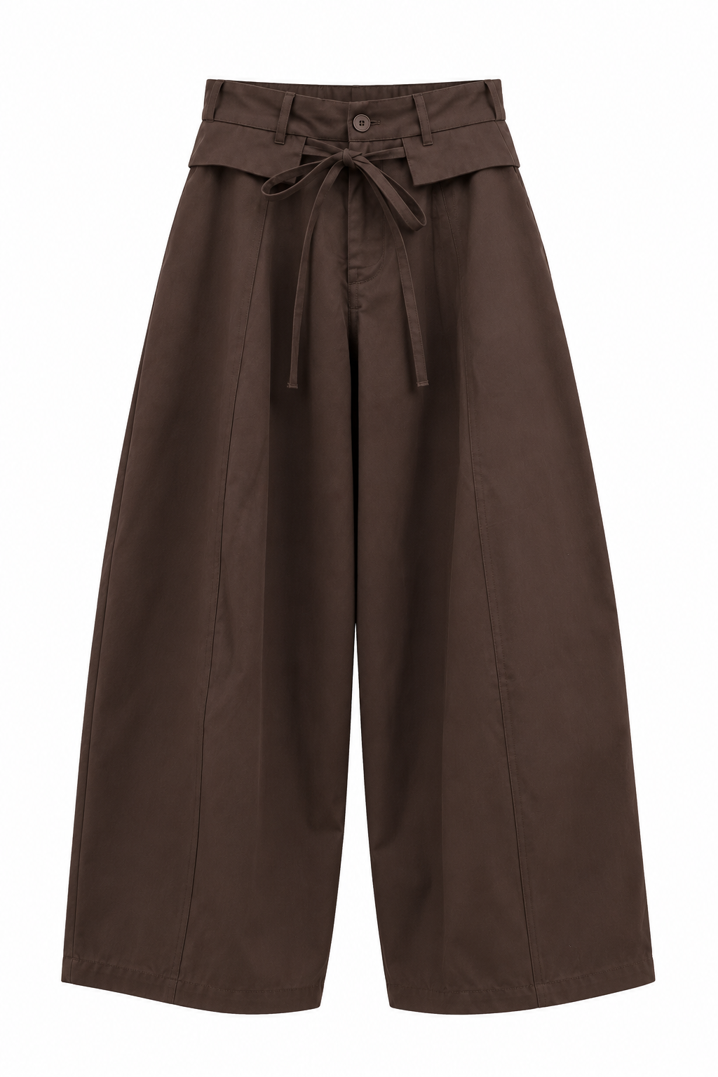 Pantalon large chocolat