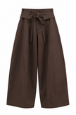 Pantalon large chocolat