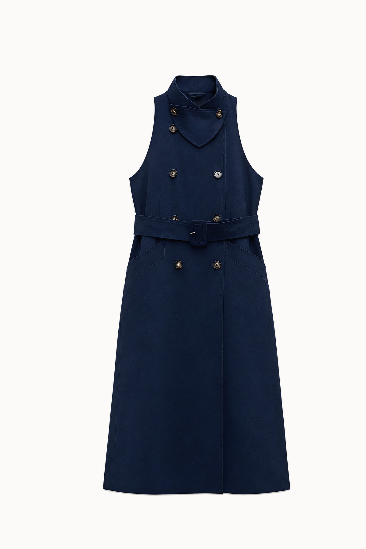 Robe longue sans manches en coton
