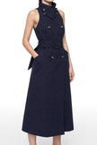 Robe longue sans manches en coton