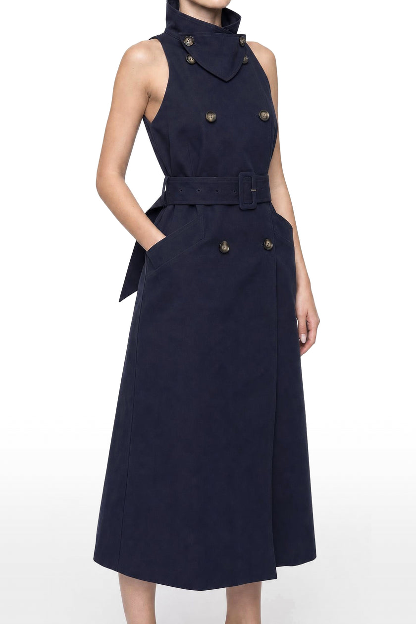 Robe longue sans manches en coton